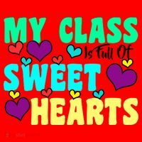 My Class Is Full Of Sweet Hearts Santa Hat thumb 1