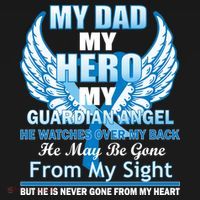 My Dad Hero Guardian Angel Never Gone From My Heart Backpack thumb 2