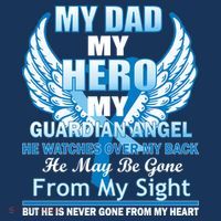 My Dad Hero Guardian Angel Never Gone From My Heart Baby Bodysuit thumb 2