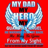 My Dad Hero Guardian Angel Never Gone From My Heart Santa Hat thumb 1