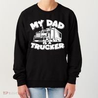 My Dad Is A Trucker Cute Women's Sweatshirt thumb 0