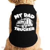 My Dad Is A Trucker Cute Doggie Tank thumb 0