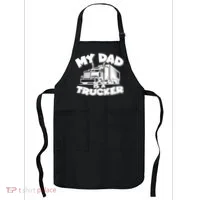 My Dad Is A Trucker Cute Apron thumb 0