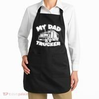 My Dad Is A Trucker Cute Apron thumb 2