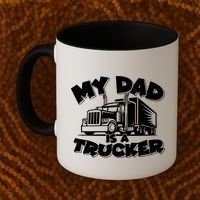 My Dad Is A Trucker Cute Coffee Mug thumb 2