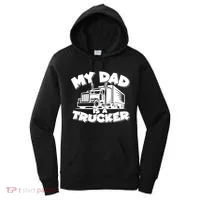 My Dad Is A Trucker Cute Women's Hoodie thumb 0