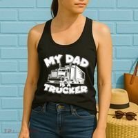 My Dad Is A Trucker Cute Women's Tank Top thumb 2