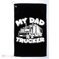 My Dad Is A Trucker Cute Golf Towel thumb 0