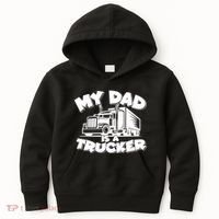 My Dad Is A Trucker Cute Kids Hoodie thumb 0