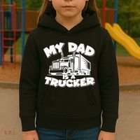 My Dad Is A Trucker Cute Kids Hoodie thumb 3