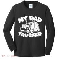 My Dad Is A Trucker Cute Kids Long Sleeve Shirt thumb 0