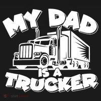 My Dad Is A Trucker Cute Kids Long Sleeve Shirt thumb 2