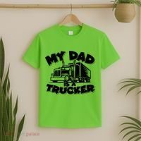 My Dad Is A Trucker Cute T-Shirt thumb 2