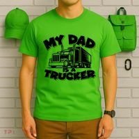 My Dad Is A Trucker Cute T-Shirt thumb 6
