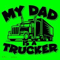 My Dad Is A Trucker Cute Button thumb 1