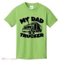 My Dad Is A Trucker Cute Kids T-Shirt thumb 0