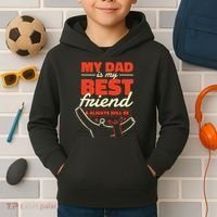 My Dad Is My Best Friend And Always Will Be Kids Hoodie thumb 2