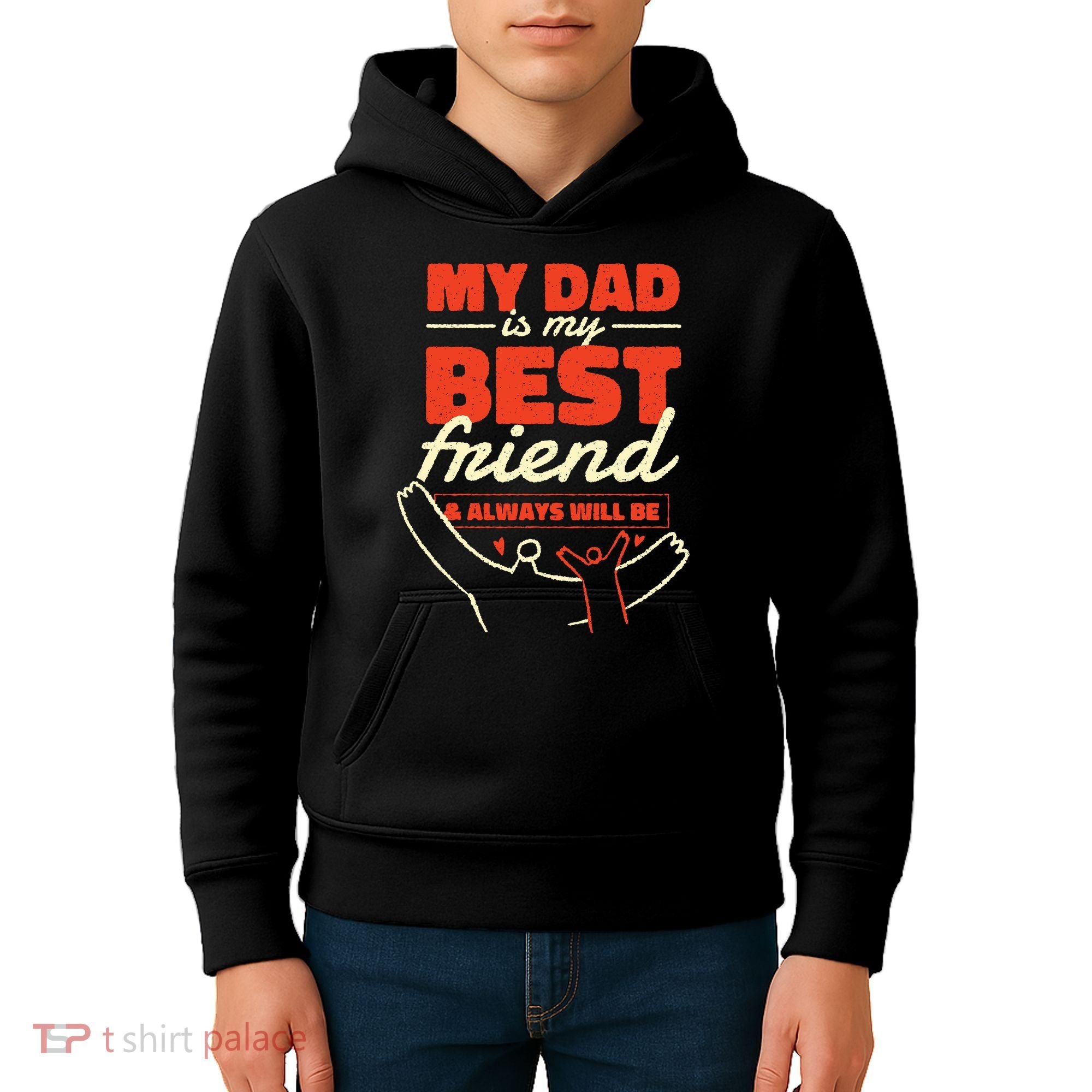 My Dad Is My Best Friend And Always Will Be Kids Hoodie