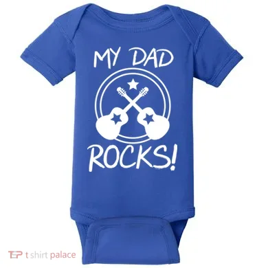 My Dad Rocks Baby Bodysuit