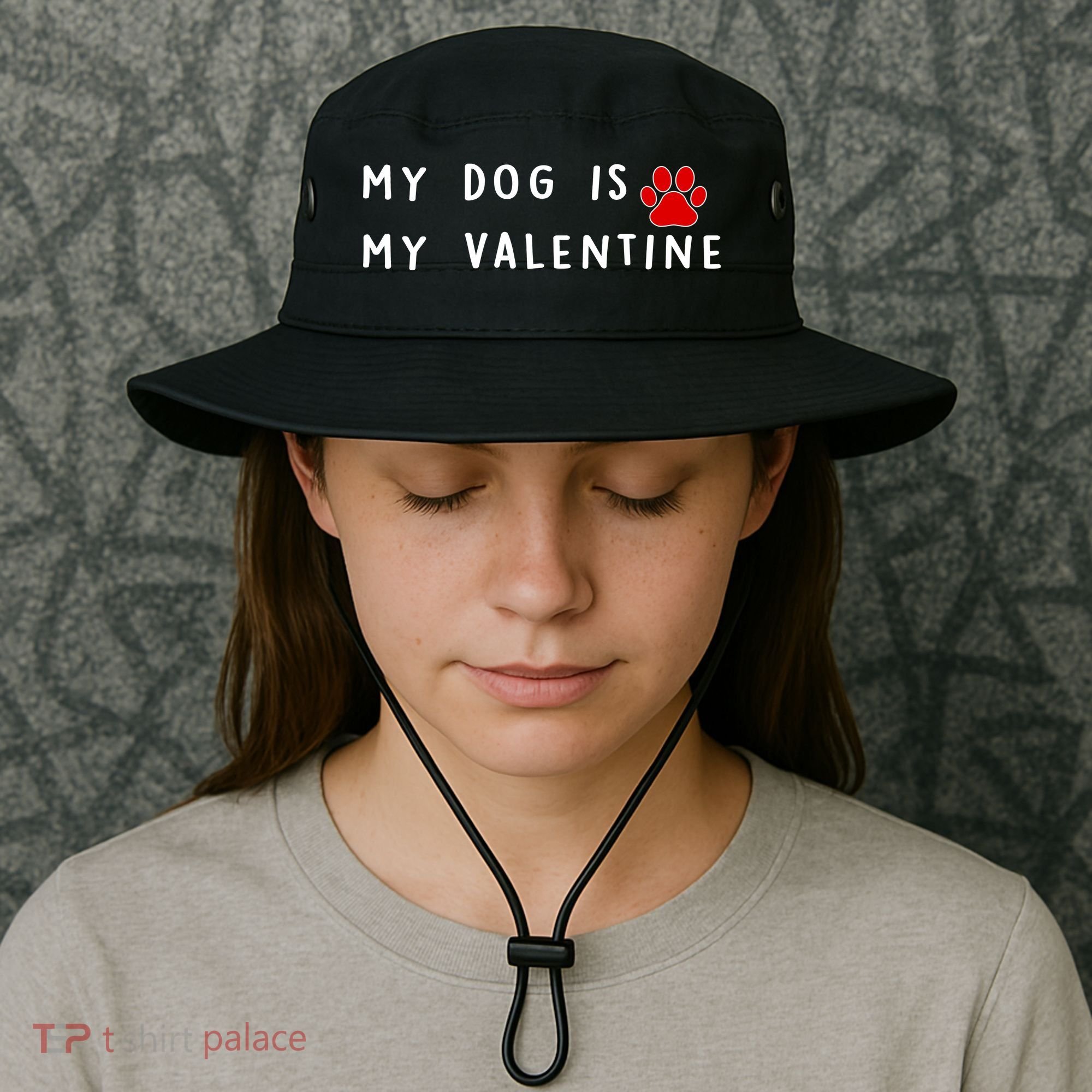 My Dog Is My Valentine Bucket Hat