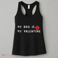 My Dog Is My Valentine Women's Tank Top thumb 3