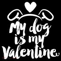 My Dog Is My Valentine Cute Women's Hoodie thumb 2