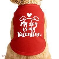 My Dog Is My Valentine Cute Doggie Tank thumb 0