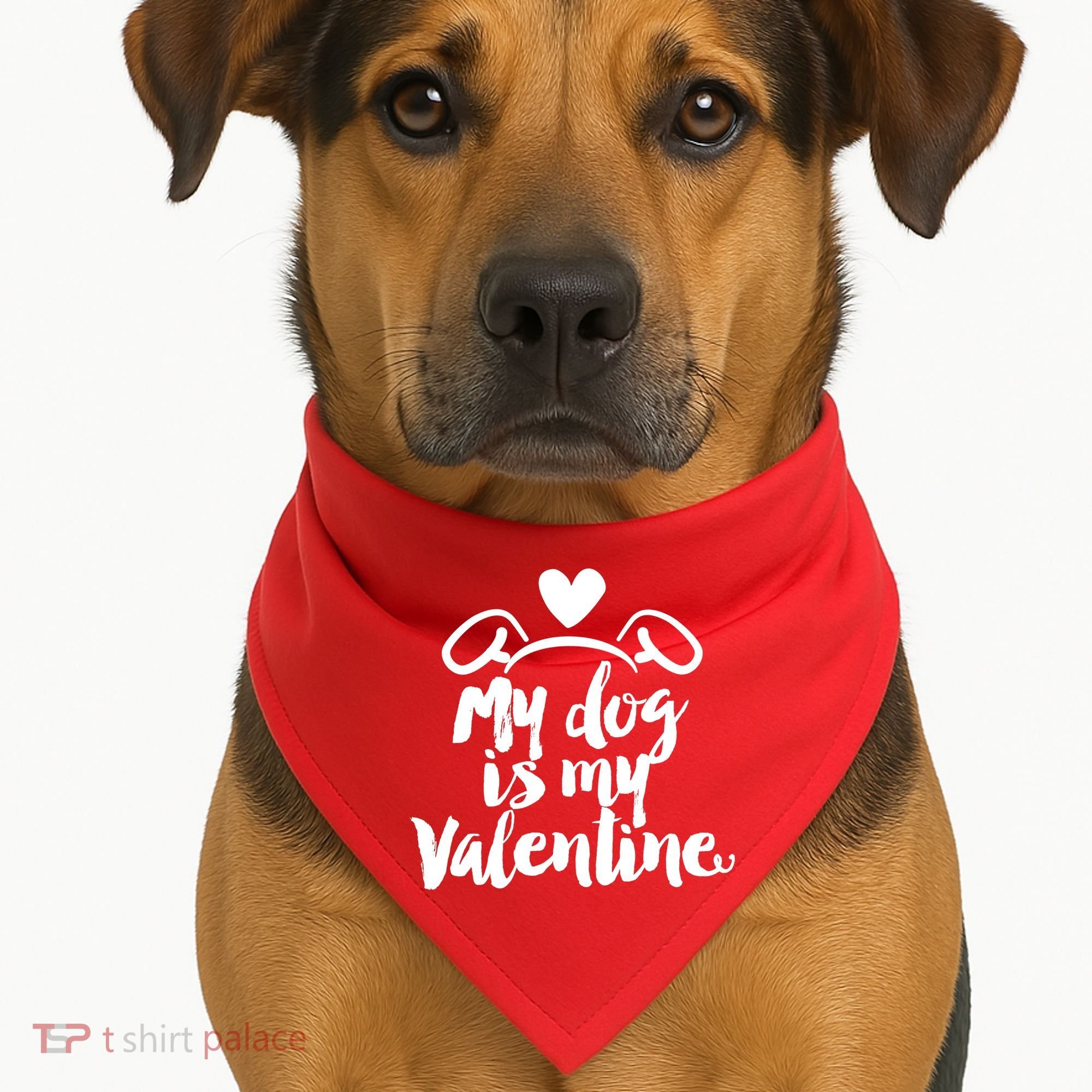 My Dog Is My Valentine Cute USA-Made Doggie Bandana