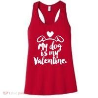 My Dog Is My Valentine Cute Women's Tank Top thumb 0