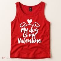 My Dog Is My Valentine Cute Tank Top thumb 2