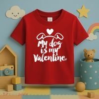 My Dog Is My Valentine Cute Toddler T-Shirt thumb 3