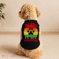 My Dog Is My Valentine Retro Doggie Tank thumb 2