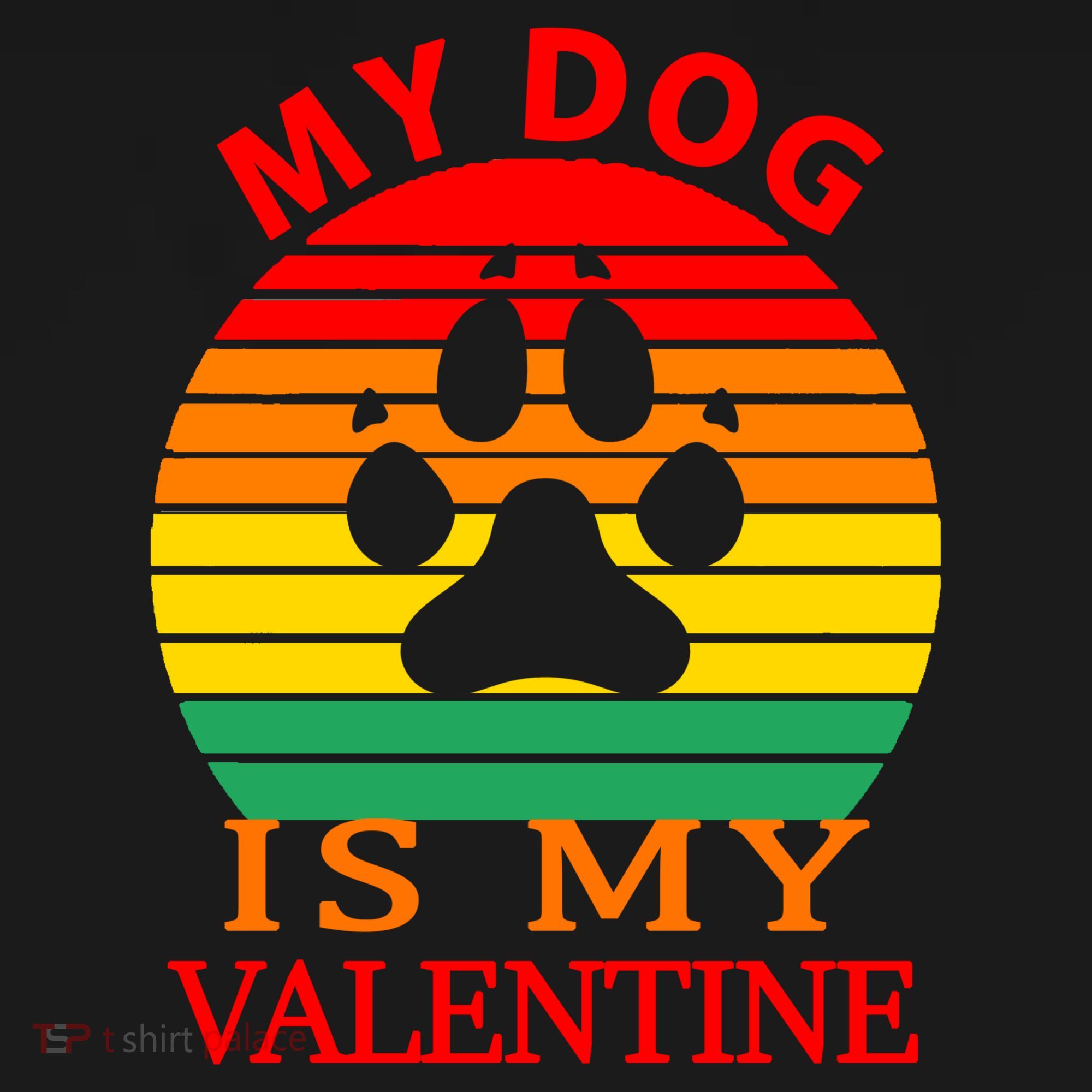 My Dog Is My Valentine Retro Doggie Tank