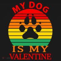 My Dog Is My Valentine Retro Apron thumb 3