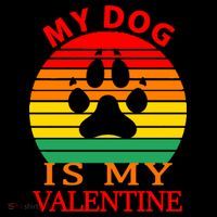 My Dog Is My Valentine Retro Coffee Mug thumb 5