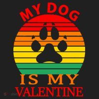 My Dog Is My Valentine Retro Beanie thumb 2