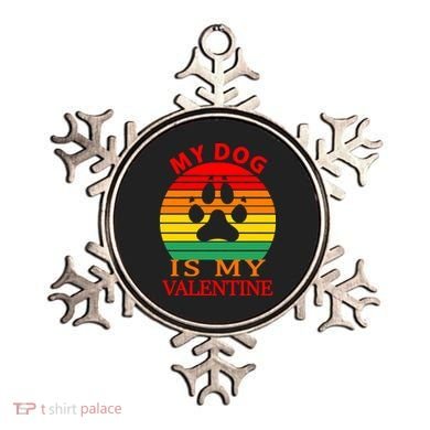 My Dog Is My Valentine Retro Ornament