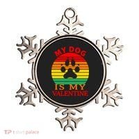 My Dog Is My Valentine Retro Ornament thumb 0