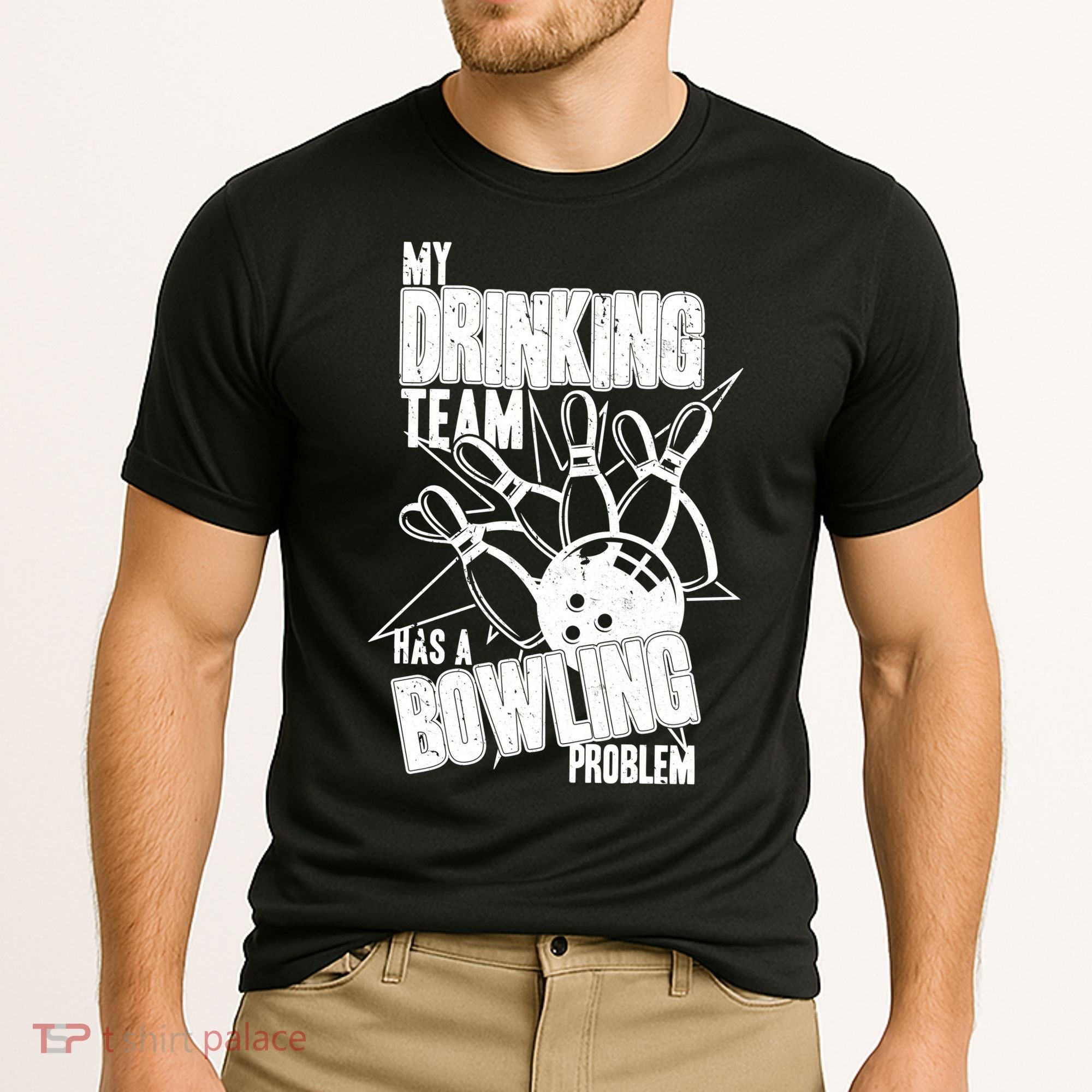 My Drinking Team Has A Bowling Problem Cooling Performance Crew T-Shirt
