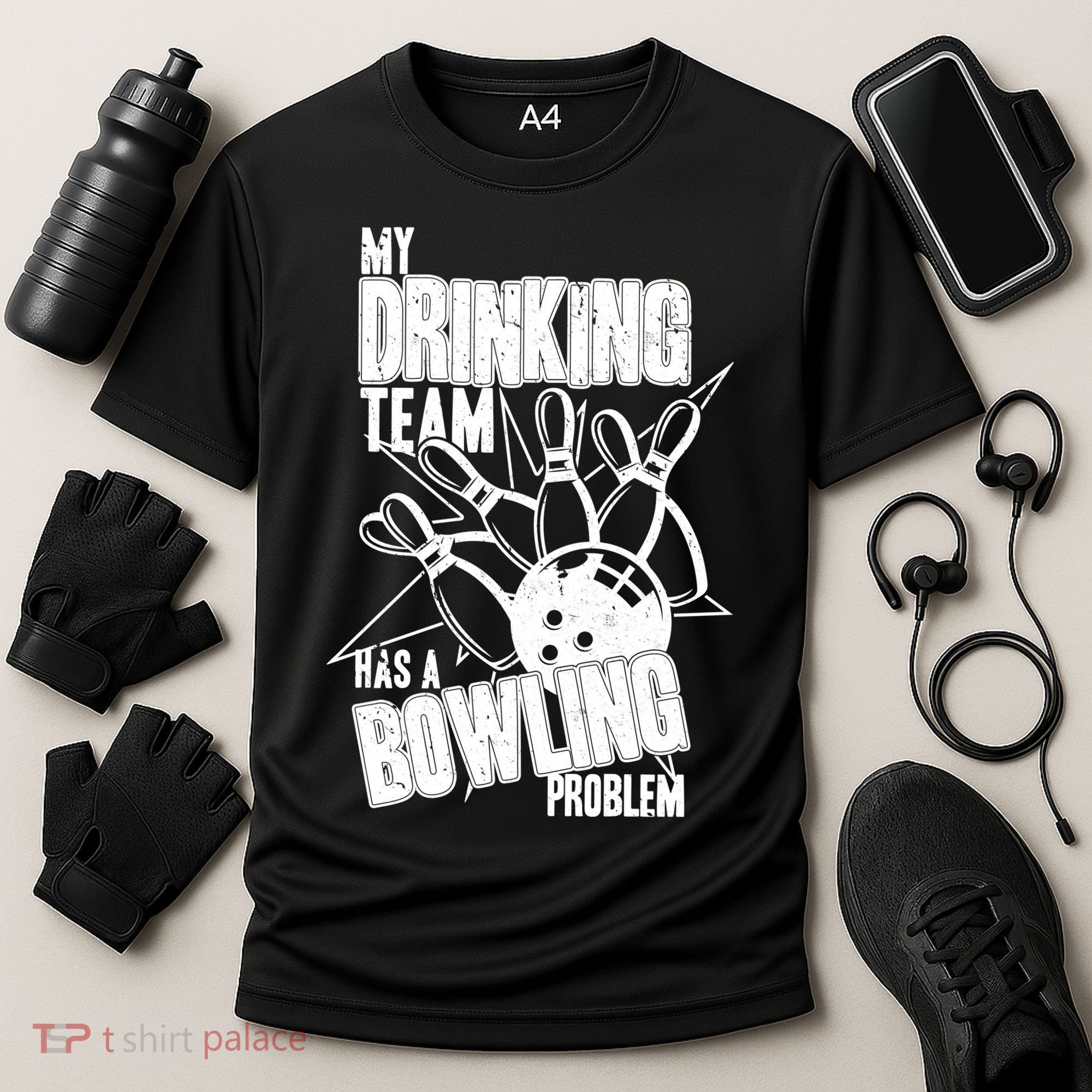 My Drinking Team Has A Bowling Problem Cooling Performance Crew T-Shirt