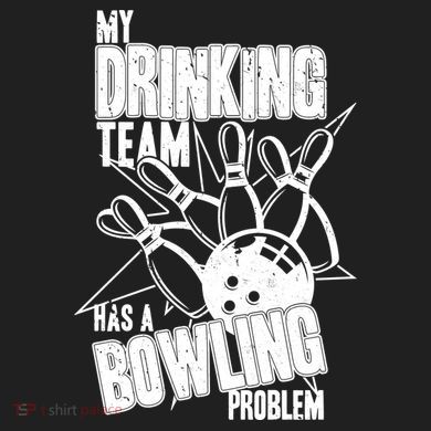 My Drinking Team Has A Bowling Problem Plastic Christmas Ball Ornament