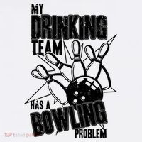 My Drinking Team Has A Bowling Problem Comfort Colors Garment-Dyed Hooded Sweatshirt thumb 2