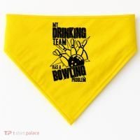 My Drinking Team Has A Bowling Problem USA-Made Doggie Bandana thumb 0