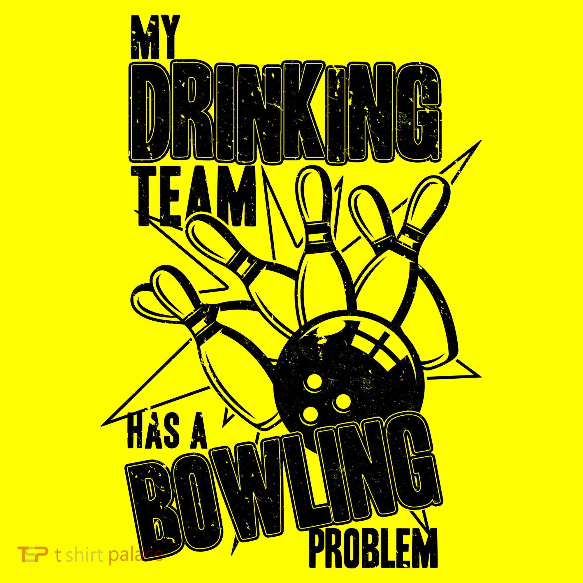My Drinking Team Has A Bowling Problem USA-Made Doggie Bandana