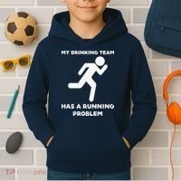 My Drinking Team Has A Running Problem Kids Hoodie thumb 2