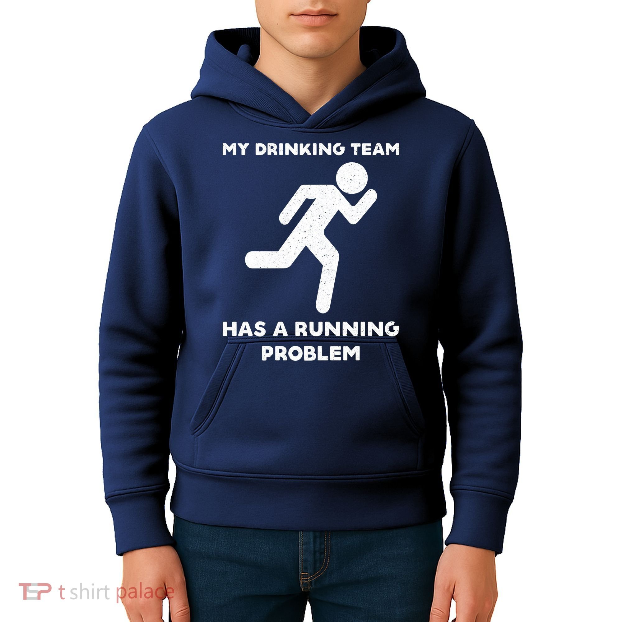 My Drinking Team Has A Running Problem Kids Hoodie