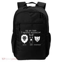 My Ex Has Three Spirit Animals Lion Ass Cheetah Backpack thumb 0