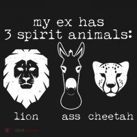 My Ex Has Three Spirit Animals Lion Ass Cheetah Bucket Hat thumb 4