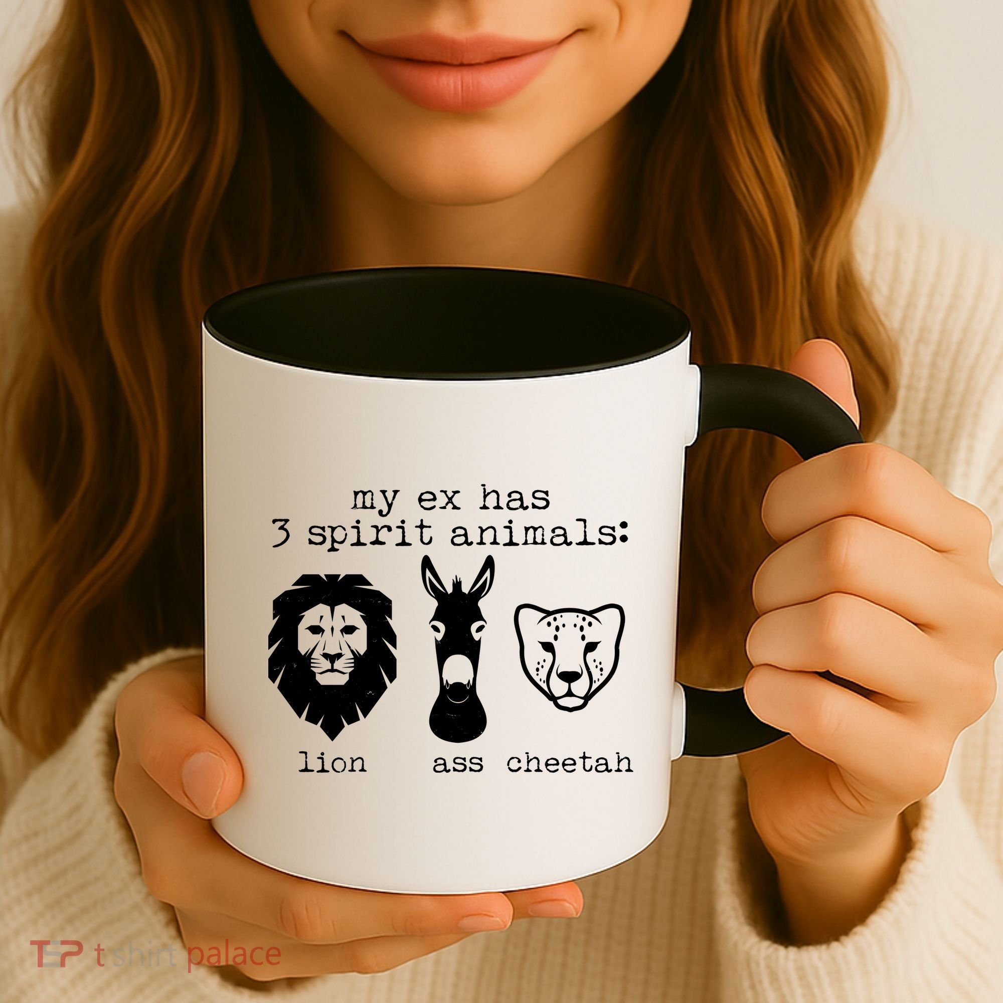 My Ex Has Three Spirit Animals Lion Ass Cheetah Coffee Mug