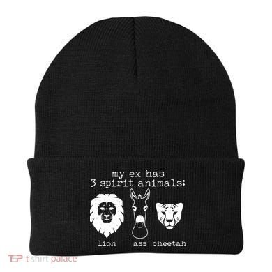 My Ex Has Three Spirit Animals Lion Ass Cheetah Beanie